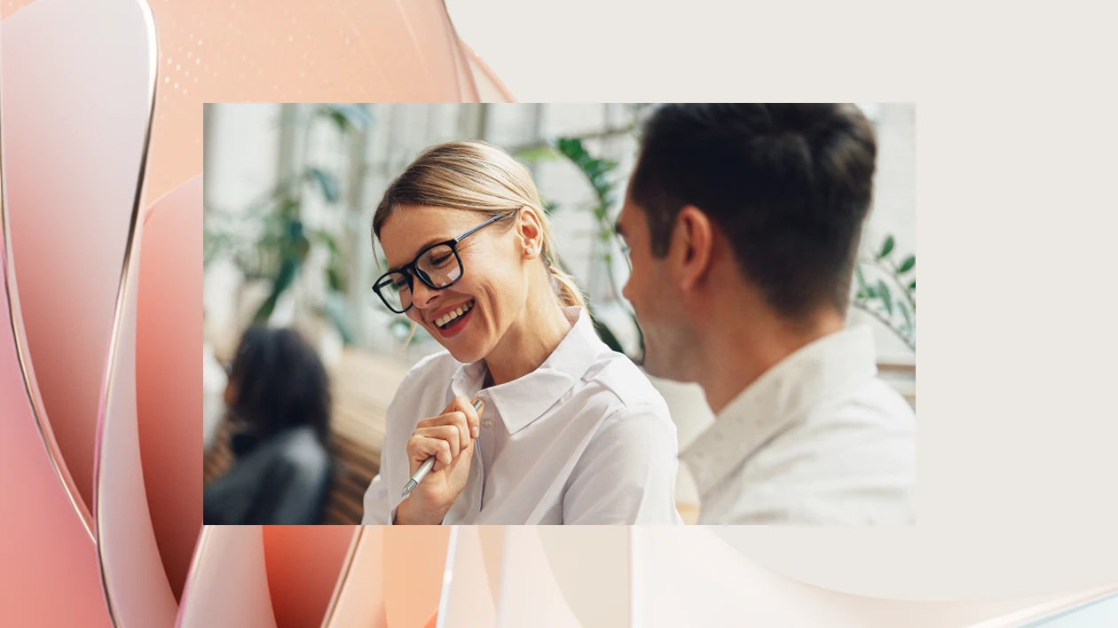 A decorative image of two stakeholders collaborating