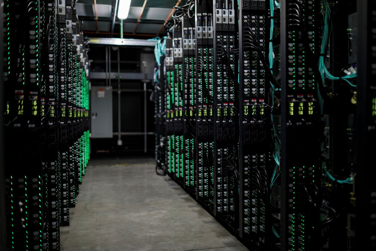 Datacenter aisle.